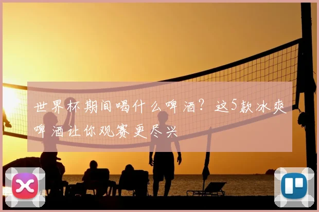 世界杯期间喝什么啤酒?这5款冰爽啤酒让你观赛更尽兴